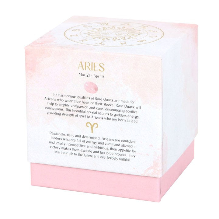 ARIES Cedarwood Gemstone Zodiac Candle