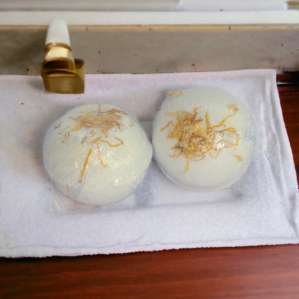 2x Orange 5 Fold Botanical Bath Bombs