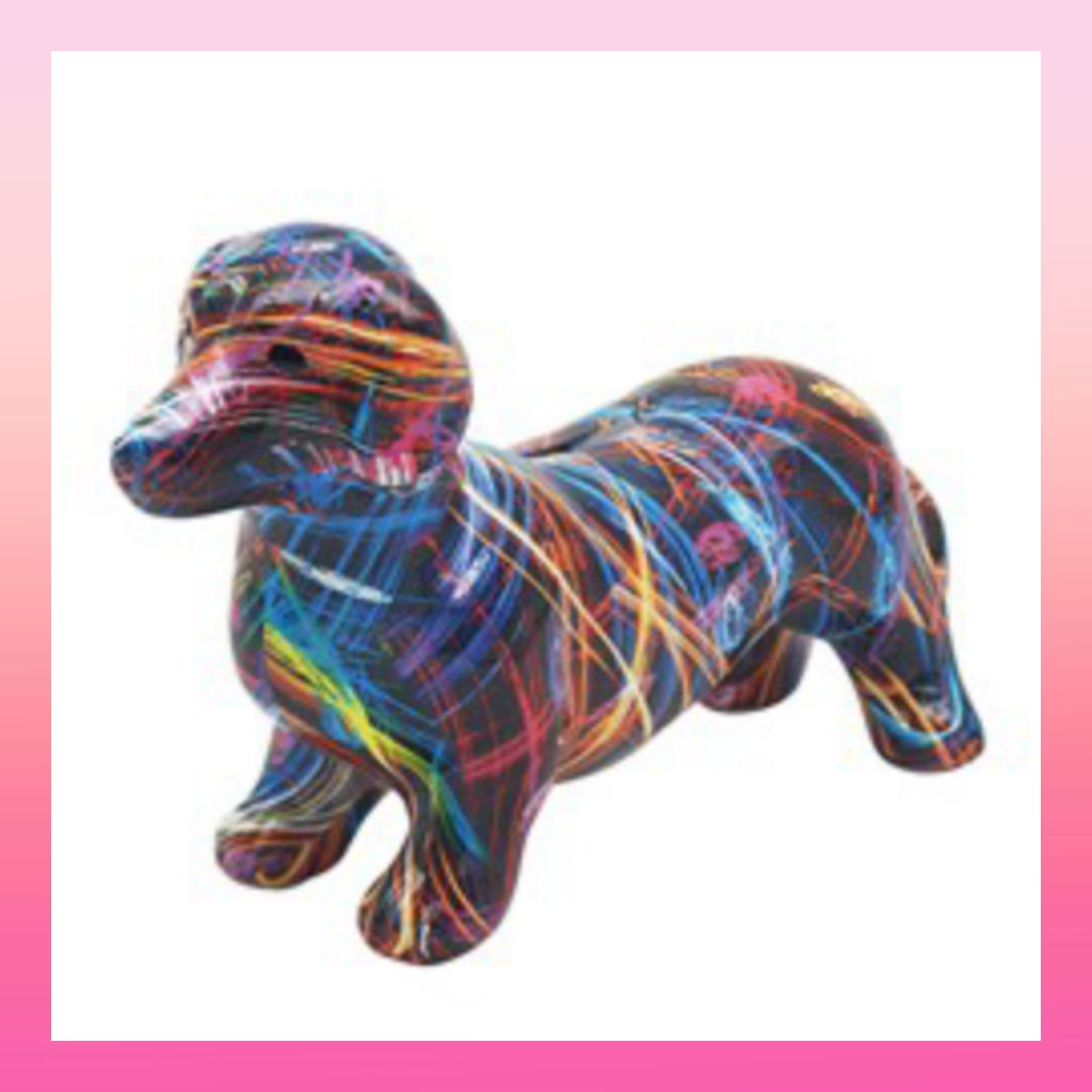 Dachshund Money Bank - Multicoloured