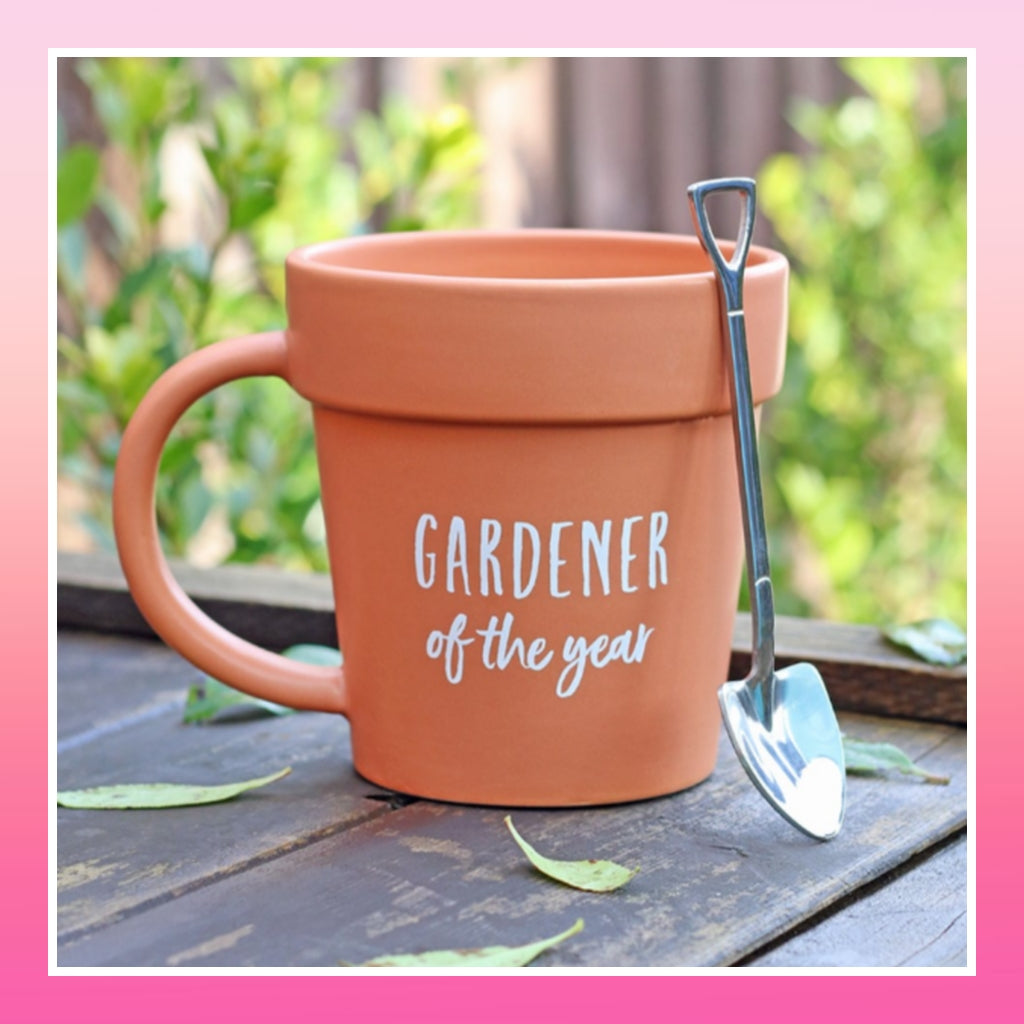 Gardener of the Year Pot Mug and Shovel Spoon