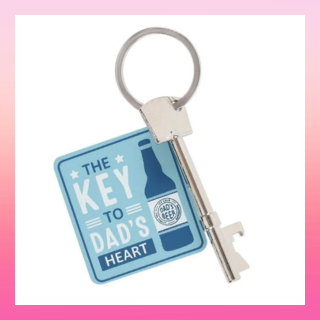 The Key to Dad's Heart Bottle Opener Keyring