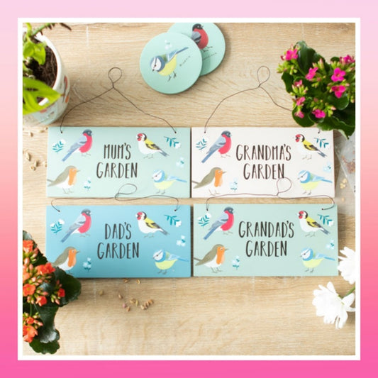 British Garden Birds Hanging Signs