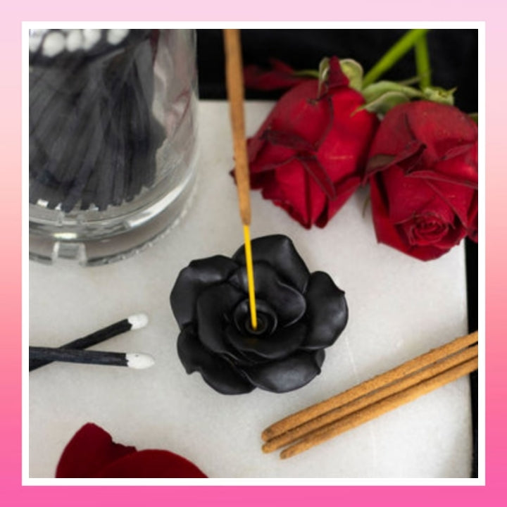 Black Rose Incense Holder