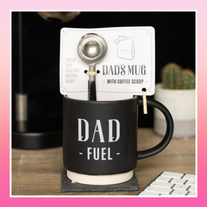 Dad Fuel Mug and Coffee Scoop Clip