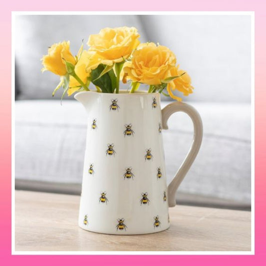 Bee Ceramic Flower Jug