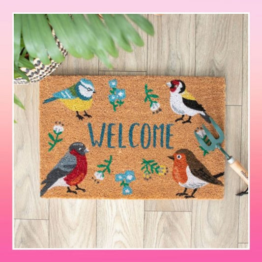 British Garden Birds Natural Doormat