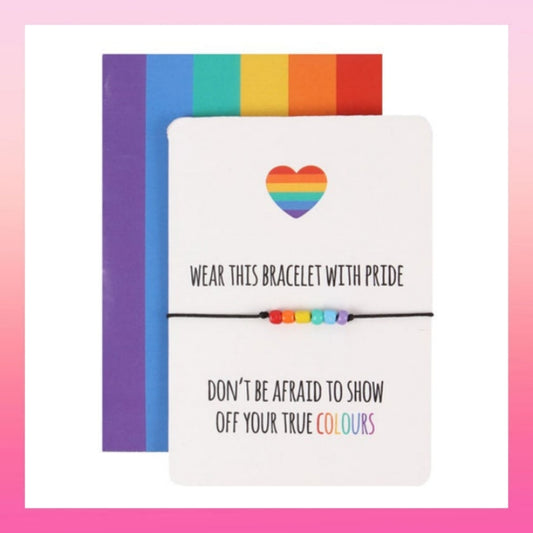 Rainbow Pride Bracelet Card