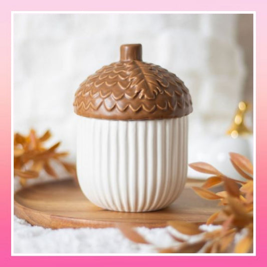 Autumn Acorn Ceramic Storage Jar