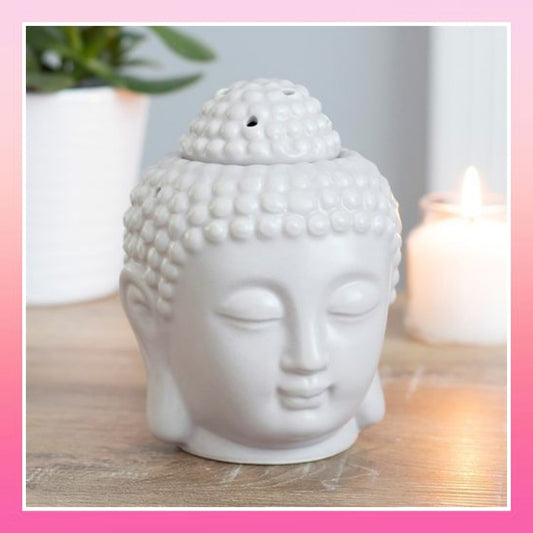 Grey Buddha Head Oil Burner - Small