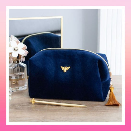 Velvet Makeup Bag - Bee