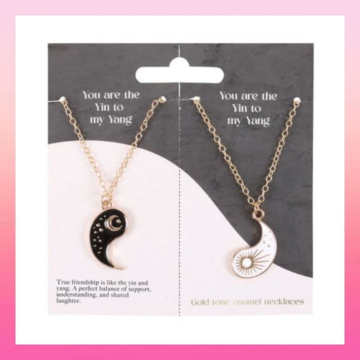 Yin Yang Best Friend Pendant Necklaces - Pair