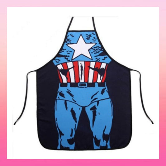 Adjustable Shoulder Strap Funny Cooking Kitchen Apron - Captain America