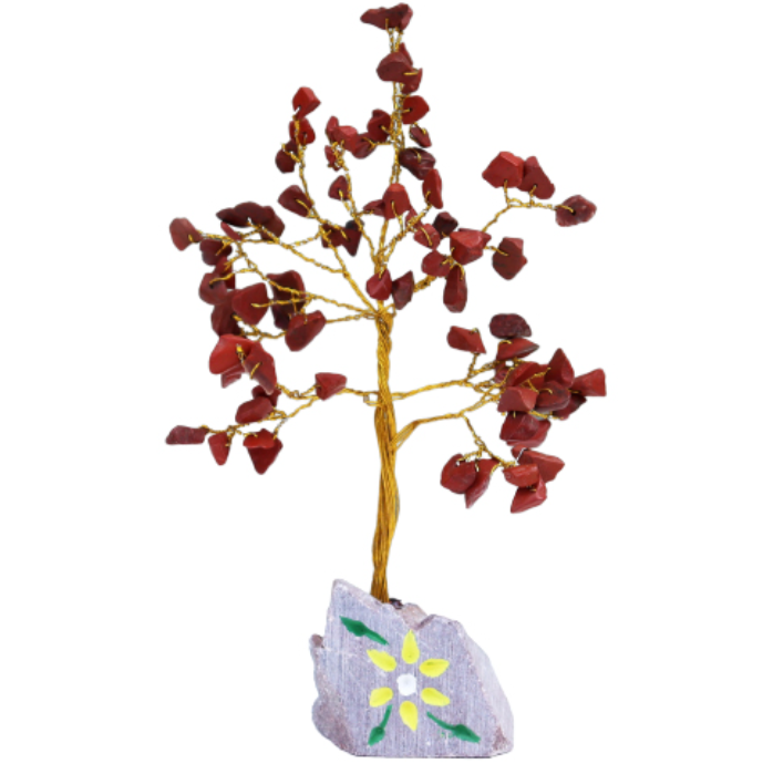 Indian Gemstone Tree - Red Jasper - 80 Stone