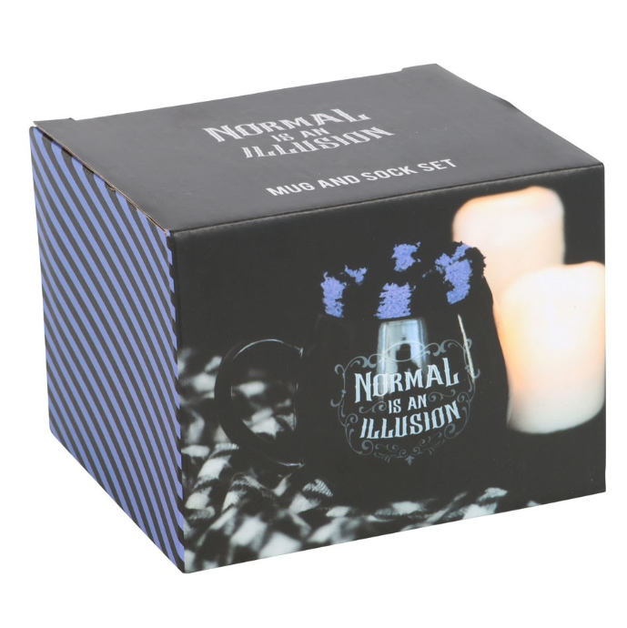 Normal is an Illusion Gothic Mug and Socks Set