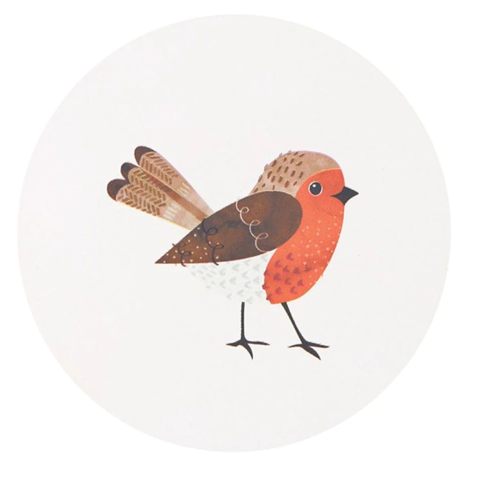 Winter Robin Coaster Set