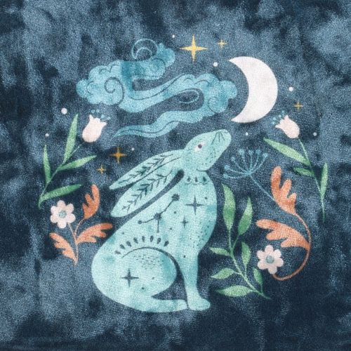 Velvet Makeup Bag - Midnight Hare