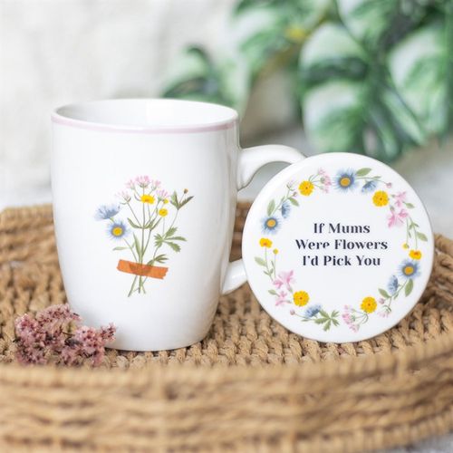 If Mums Were Flowers I'd Pick You Floral Mug & Coaster Set