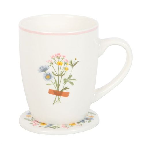 If Mums Were Flowers I'd Pick You Floral Mug & Coaster Set