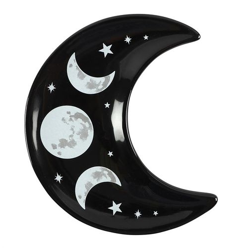 Black Crescent Moon Trinket Dish