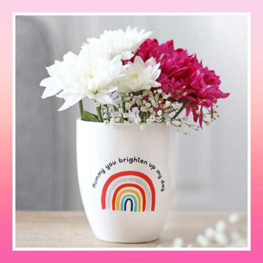 Mummy Rainbow Ceramic Plant Pot / Vase